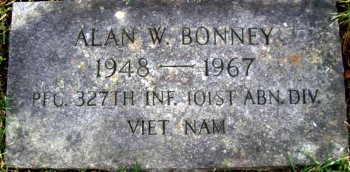 Headstone of Alan Wayne Bonney