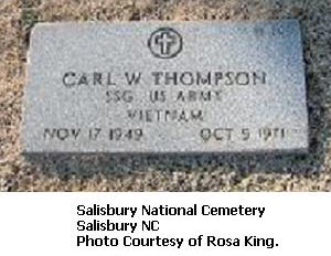 Headstone of Carl Wayne Thompson