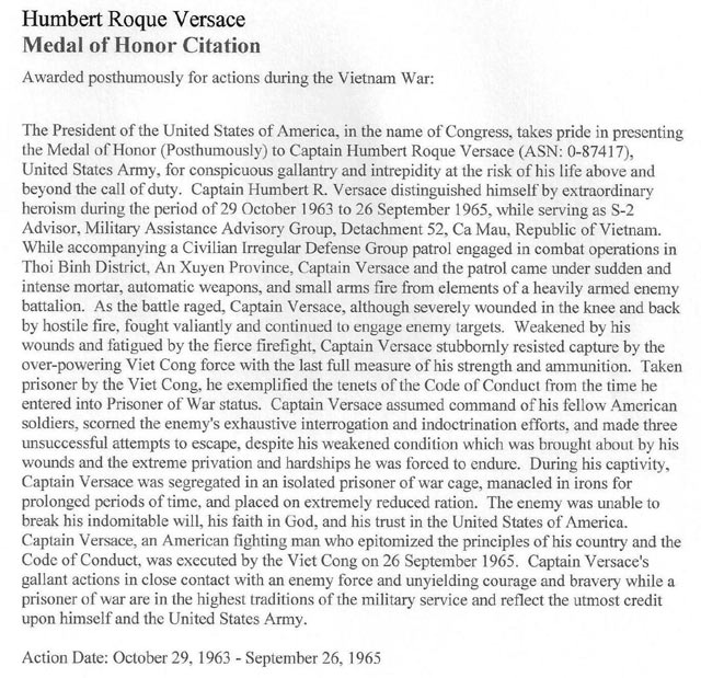 Headstone of Humbert Roque Versace