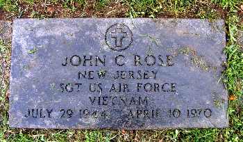 Headstone of John Charles Rose