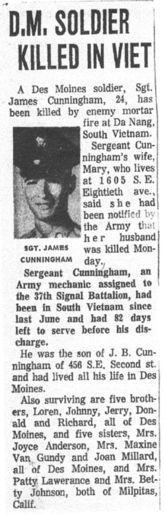 Headstone of James Leon Cunningham