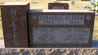Headstone of Gerald Claude McKeen