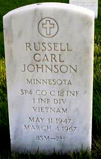 Headstone of Russell Carl Johnson