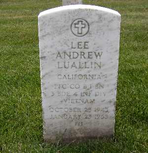 Headstone of Lee Andres Luallin