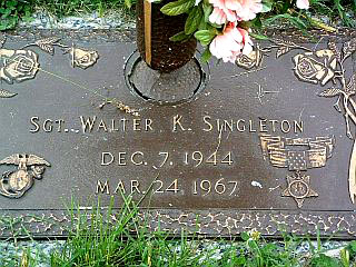 Headstone of Walter Keith Singleton