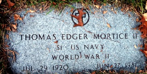 Headstone of Thomas E Mortice III