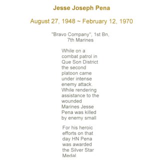 Headstone of Jesse Joseph Pena