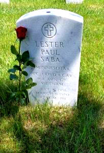 Headstone of Lester Paul Saba