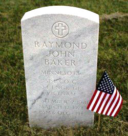 Headstone of Raymond John Baker