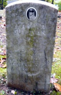 Back of headstone — Harold Sullivan