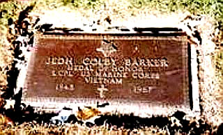 Back of headstone — Jedh Colby Barker