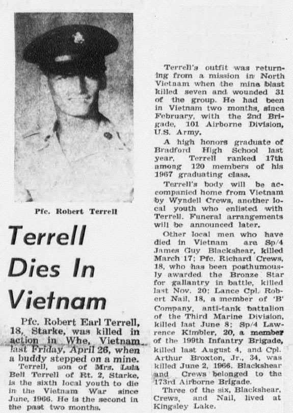 Headstone of Robert Earl Terrell