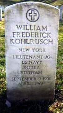 Back of headstone — William Frederick Kohlrusch