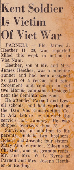 Headstone of James Joseph Heether II