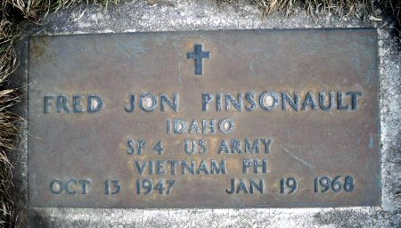 Headstone of Fred John Pinsonault