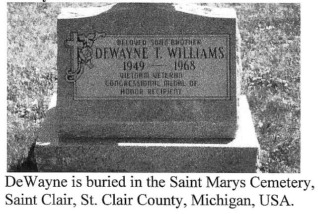 Headstone of Dewayne Thomas Williams