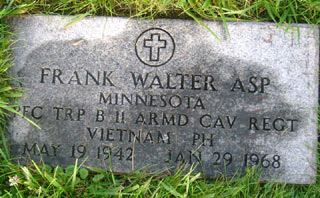 Headstone of Frank Walter Asp