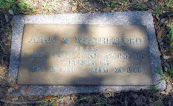 Headstone of John Michael Weatherford