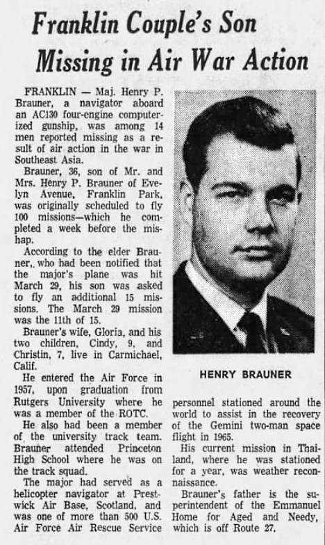 Headstone of Henry Paul Brauner