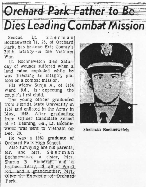 Headstone of Sherman Bochnewetch II