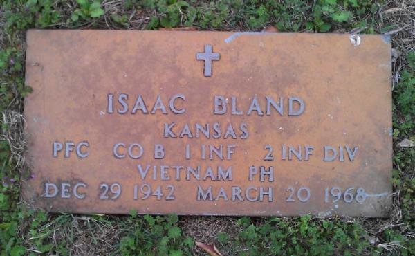 Headstone of Isaac Bland