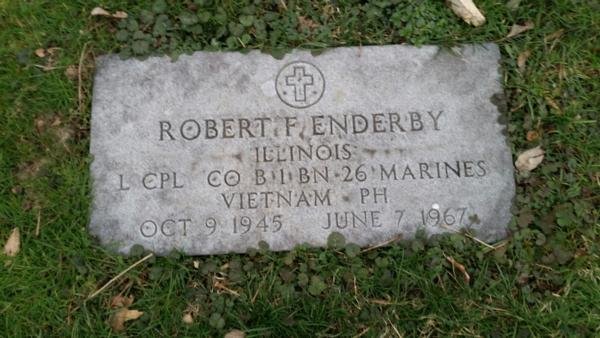 Headstone of Robert Francis Enderby