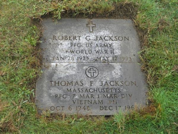 Headstone of Thomas Francis Jackson