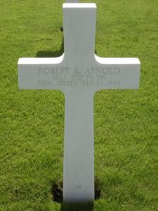 Back of headstone — Robert Benjamin Arnold