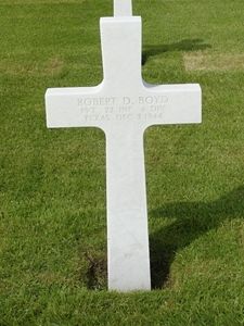 Back of headstone — Robert Dilman Boyd