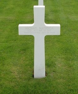 Back of headstone — Michael Madryga