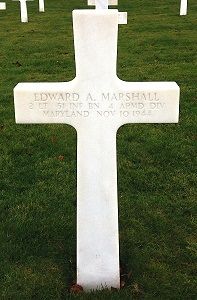 Back of headstone — Edward Athelstan Marshall