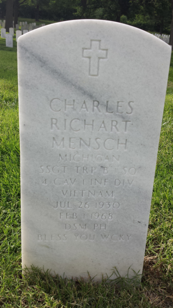 Headstone of Charles R Mensch