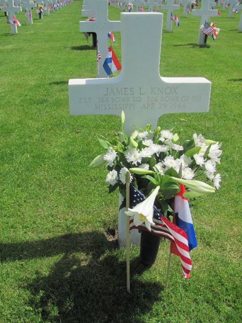 Back of headstone — James Larkin Knox