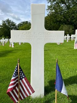 Back of headstone — Carl K Gibson