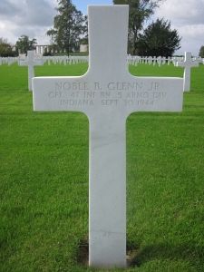 Back of headstone — Noble Butler Glenn