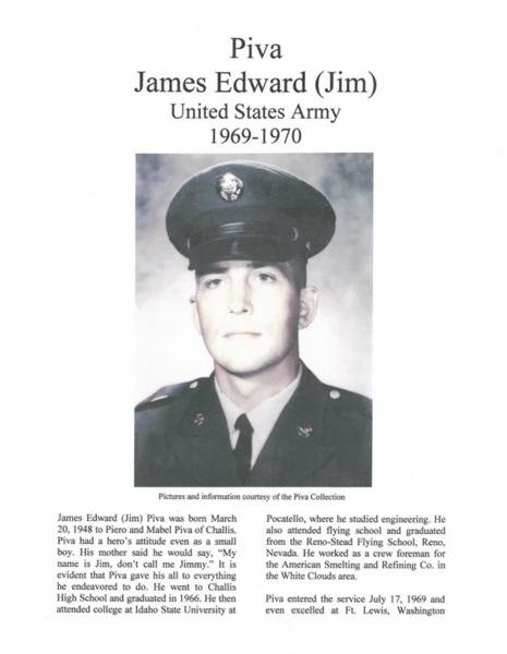 Headstone of James Edward Piva