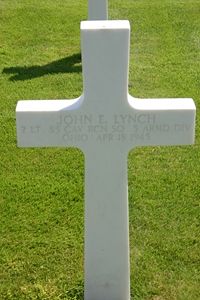 Back of headstone — John E Lynch