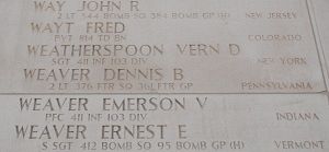 Headstone of Dennis Baron Weaver