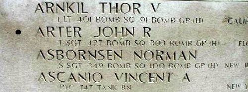 Headstone of John Raymond Arter