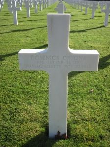 Back of headstone — Dominick Ortona