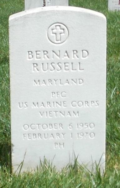 Headstone of Bernard Russell