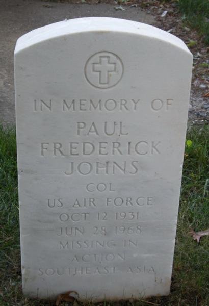 Headstone of Paul Frederick Johns