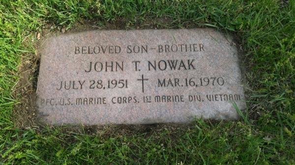 Headstone of John Thomas Nowak