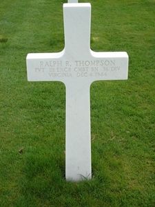 Back of headstone — Ralph Rodney Thompson