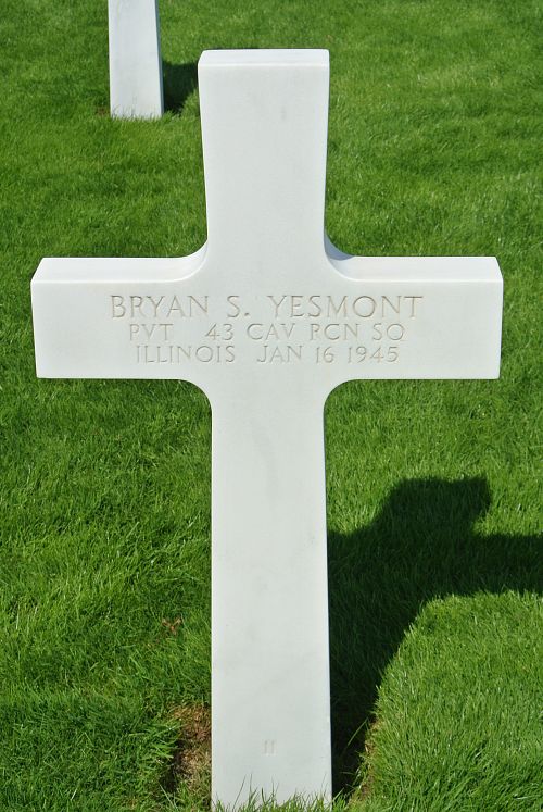 Back of headstone — Bryan Stanley Yesmont
