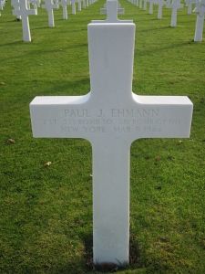Back of headstone — Paul Jones Ehmann