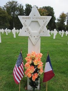 Back of headstone — Harry Schneider