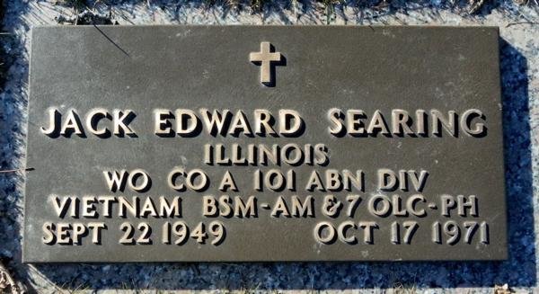 Headstone of Jack Edward Searing