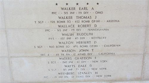 Back of headstone — Stanley Herbert Weinberg