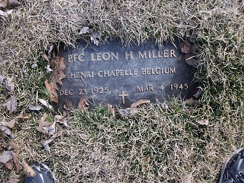 Back of headstone — Leon Howard Miller